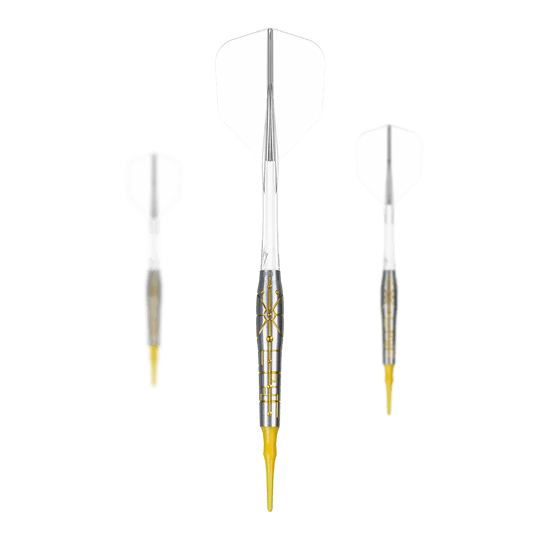 Fléchettes souples Caliburn Starships Series Falcon - 20 g Hier ist das Set Caliburn Starships Series Falcon Softdarts - 20g abgebildet. Es handelt sich um Softdarts in einer 20g-Ausführung.