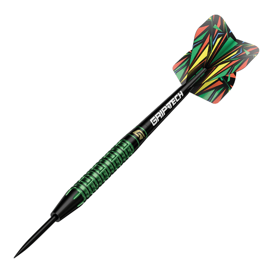 Fléchettes GOAT Athlete en acier tungstène vert Das Bild zeigt einen weiteren GOAT Athlete Tungsten Steeldart. Das Produkt zeichnet sich durch Präzision aus.