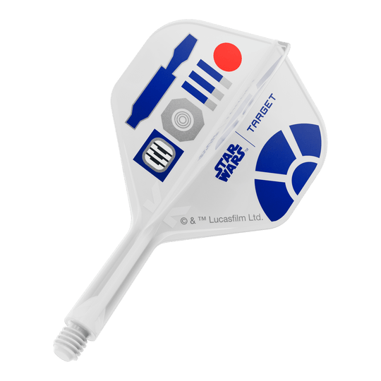 Vols standard Target Star Wars K-Flex R2D2 n°2 Dieses Bild ist einem Produkt mit dem Dateinamen 410513_Target_StarWars_KFlex_R2D2_No2_Standard_Flights_Short_19mm_1 zugeordnet. Es handelt sich wahrscheinlich um einen kurzen Dart-Flight im Star Wars R2D2 Look.
