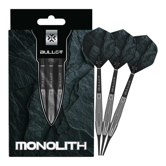 Zu sehen sind die Bullet Monolith 20g Soft Darts. Das Produkt ist besonders langlebig und hochwertig verarbeitet.