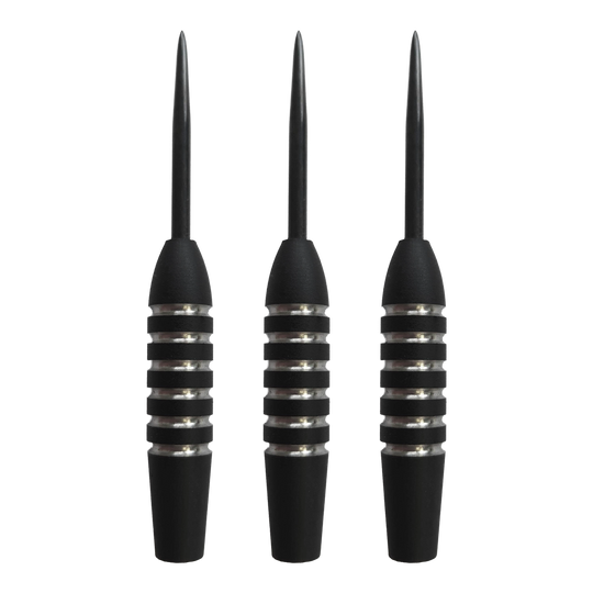 Corps de fléchettes en acier McDart Void 2 - 23 g Auf dem Bild ist das Set McDart Void 2 Steeldart-Barrels - 23g zu sehen. Es handelt sich um eine Nahaufnahme der Steeldart-Barrels als Set.