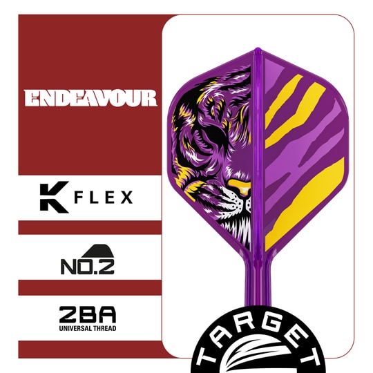Abgebildet ist das Produkt Target Japan K-Flex Endeavour No2 Standard Flights. Es handelt sich um hochwertige Dartflights aus Japan.