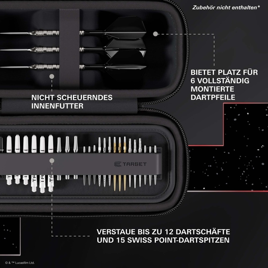 Étui à fléchettes Target Star Wars Boa - Dark Maul Zu sehen ist das Target Star Wars Boa Dartcase im Darth Maul-Look. Es eignet sich perfekt für alle, die Star Wars und Dartspiel genießen.