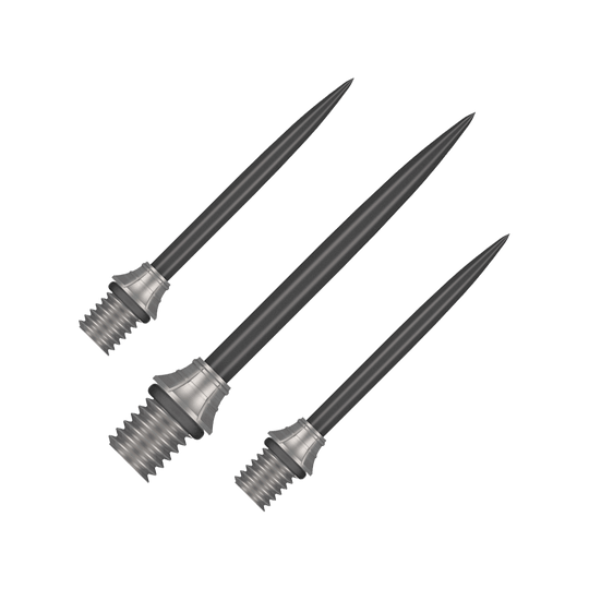Points de conversion Shot Fynx - 32 mm Gezeigt wird ein Set der Shot Fynx Conversion Points mit 32 mm Länge. Diese Spitzen bieten Vielseitigkeit beim Dartspielen.