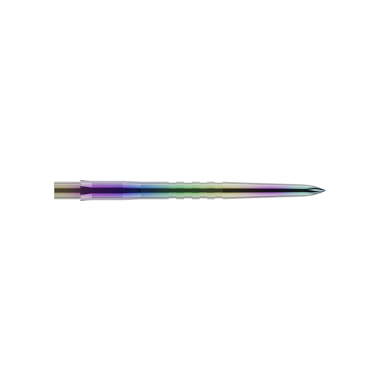 Embouts de fléchettes Mission Caliburn EVO - Rainurés - Corail Dies ist eine bunte, metallische Steeldartspitze mit Rillen. Sie ist schlank und hat eine Länge von 32 mm.