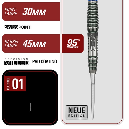 Fléchettes en acier Target Japan Rising Sun GEN 10.5 Swiss Point Target Japan Rising Sun GEN 10.5 Swiss Point Steeldarts sind abgebildet. Die Darts haben ein modernes Design und sind für Präzision beim Spiel gemacht.