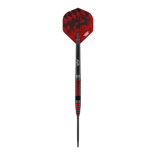 Bulls NL Florian Price 90 Point Convertible Steeldarts Abgebildet ist das Set Bulls NL Florian Preis 90 Convertible Point Steeldarts. Die Darts wirken hochwertig.