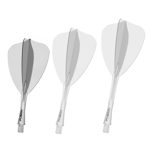 Système de flèches Winmau Fusion Flight Shaft System Arrow Clear Zu sehen ist das Winmau Fusion Flight Shaft System Arrow in klarer Ausführung mit einer Länge von 22mm. Es ist speziell zum Einsatz an Dartpfeilen bestimmt.