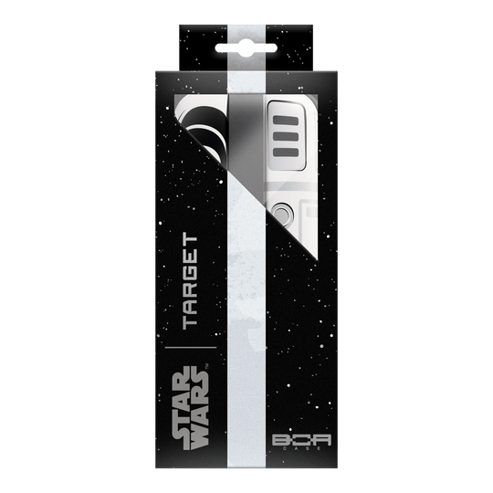Étui à fléchettes Target Star Wars Boa - Stormtrooper Zu sehen ist das Target Star Wars Boa Dartcase mit Stormtrooper-Motiv. Das Etui ist praktisch für den Transport und die sichere Aufbewahrung von Darts.