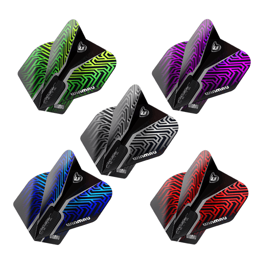 Collection de vols standard Winmau Prism Delta n° 2 Abgebildet ist die Winmau Prism Delta No2 Standard Flight Collection. Die Flights sind für Dartpfeile konzipiert.