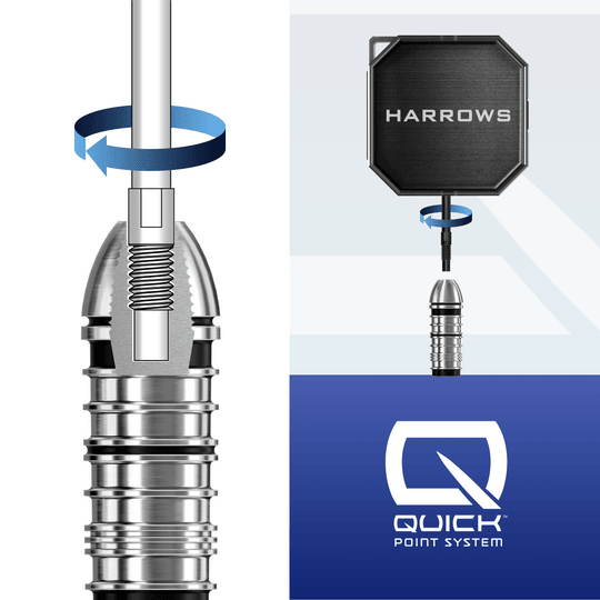 Coffret à outils Quick Point Premium de Harrow Hier wird das Harrows Premium Quick Point Tool Case präsentiert. Die Tasche eignet sich bestens zum Verstauen von Dartwerkzeug.