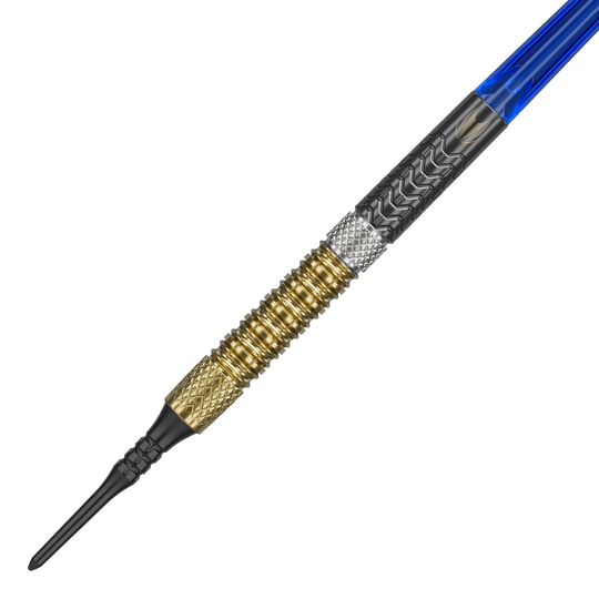 Fléchettes souples Target Raymond Van Barneveld GEN6 Abgebildet sind die Target Raymond Van Barneveld GEN6 Softdarts. Man erkennt die Struktur und Beschaffenheit der Darts.