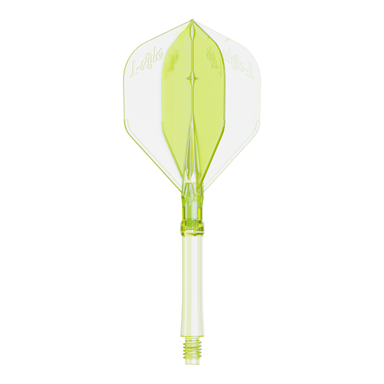 Éclairage L-L-Style-System - Jaune néon Abgebildet ist ein Dartflight in Neon-Gelb, große Größe, für das L-Style L-System. Das Produkt ist speziell für Dartspieler entwickelt.