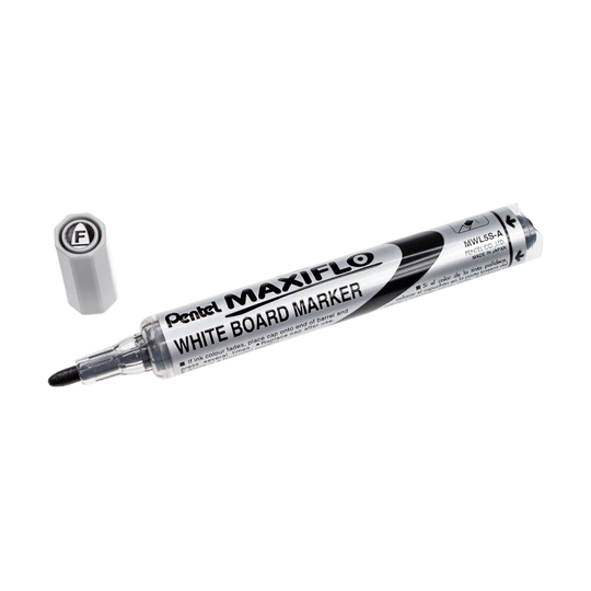 Board Marker Maxiflo Bild eines Board Markers, vermutlich vom Typ Maxiflo Fein. Der Marker ist für das Schreiben auf Whiteboards geeignet.