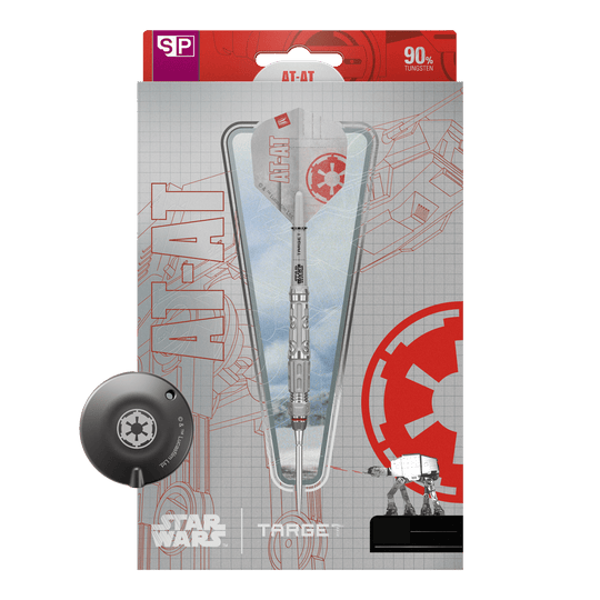 Fléchettes en acier Target Star Wars AT-AT Swiss Point Dieses Bild zeigt die Target Star Wars AT-AT Swiss Point Steeldarts. Die Abbildung präsentiert die besonderen Merkmale der Pfeile.