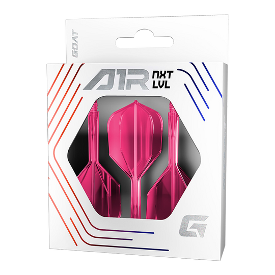 Système d'arbre de vol GOAT A1R No6 - Rose fluo Das Bild zeigt das GOAT A1R No6 Flight-Shaft-System in Neon Pink. Es ist ein moderner Flight-Shaft für Darts.