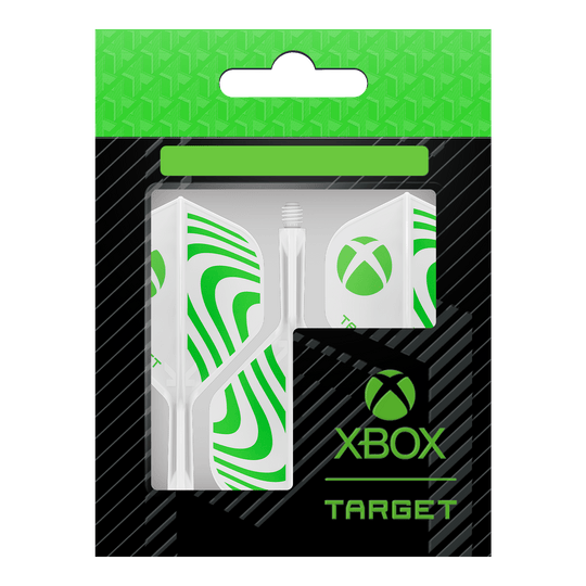 Das Foto zeigt die Target Xbox K-Flex No2 Standard Flights - Weiß. Die Dart-Flights sind weiß und für Xbox entworfen.