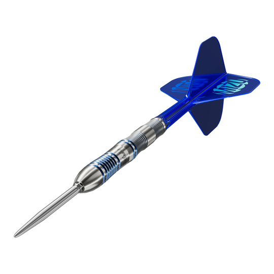 Fléchettes en acier Target Japan Mizu Series 02 Swiss Point Die Abbildung zeigt die Target Japan Mizu Series 02 Swiss Point Steeldarts. Dies sind hochwertige Darts für Präzisionsspiel.
