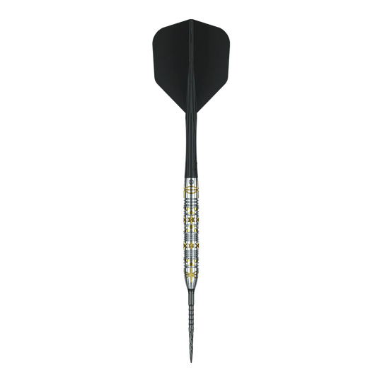 Fléchettes en acier Caliburn Halo H1 - 22,5 g Auf dem Foto sieht man die Caliburn Halo H1 Steeldarts mit 22,5 g. Die Darts haben ein modernes Design und eignen sich für Turniere und Freizeit.