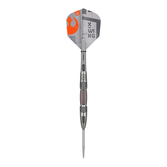Fléchettes en acier Target Star Wars X-Wing Swiss Point Abgebildet sind Target Star Wars X-Wing Swiss Point Steeldarts. Die Darts sind inspiriert von der Star Wars X-Wing Serie.