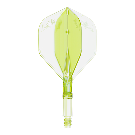 Éclairage L-L-Style-System - Jaune néon Kleine Dart-Flights in auffälligem Neongelb, vermutlich für das L-System. Diese Flights bieten eine auffällige Farbalternative für Darts.