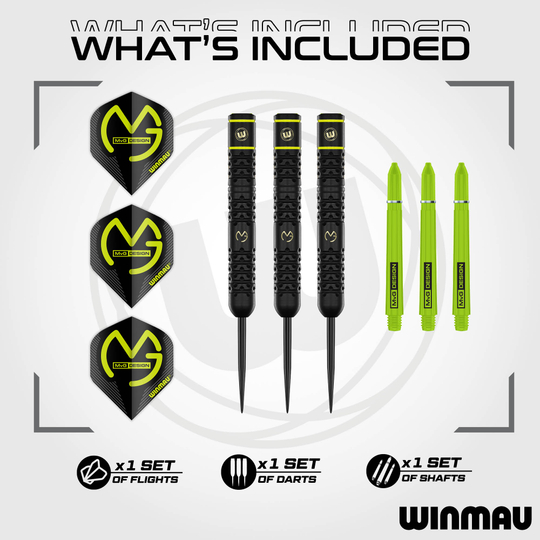 Fléchettes en acier Winmau Michael Van Gerwen - 21 g Fléchettes en acier Winmau Michael Van Gerwen - 21 g