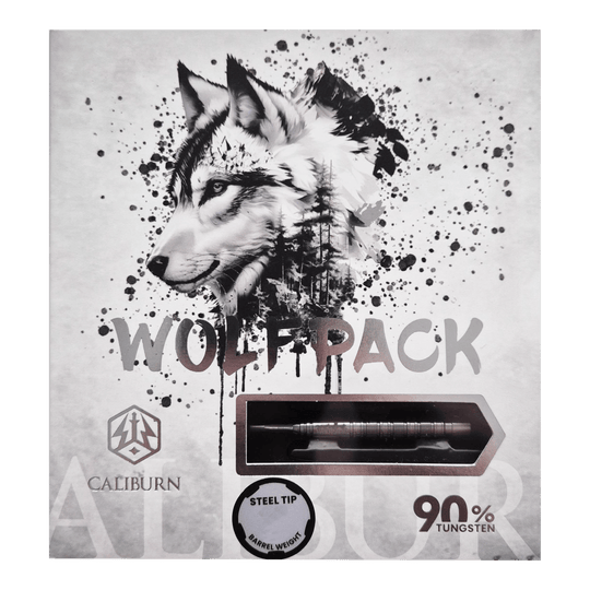 Fléchettes en acier Caliburn Wolfpack W7 - 21 g Abgebildet ist das Produkt Caliburn Wolfpack W7 Steeldarts - 21g. Dieses Set besteht aus hochwertigen Steeldarts mit 21 Gramm Gewicht.