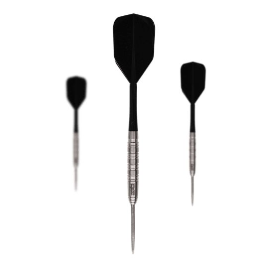 Fléchettes en acier Caliburn Wolfpack W7 - 21 g Das Bild zeigt das Produkt Caliburn Wolfpack W7 Steeldarts - 21g. Es handelt sich um ein Set Steeldarts mit einem Gewicht von 21 Gramm.