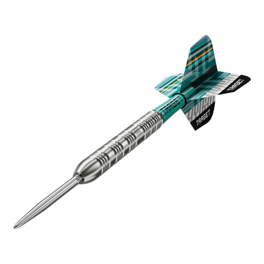 Fléchettes en acier Target Hydro 02 Swiss Point Das Bild zeigt die Target Hydro 02 Swiss Point Steeldarts. Die Steeldarts sind deutlich und detailreich abgebildet.