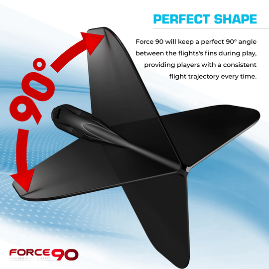 Système d'arbre de transMission Mission Force 90 n° 6 - Noir Das Bild zeigt das Mission Force 90 No6 Flight-Shaft-System in klarer Ausführung. Das System hält einen perfekten 90°-Winkel zwischen den Flügeln für eine konstante Flugbahn.