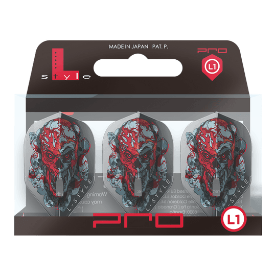 Vols L-Style Ryan Searle Signature V4 Clear Black L1PRO L-Style Ryan Searle Signature V4 Clear Black L1PRO Flights werden gezeigt. Die schwarzen Flights unterstreichen das moderne Design.