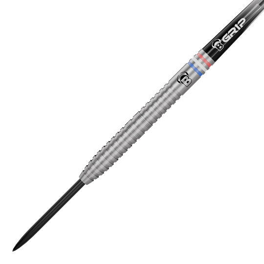 Fléchettes en acier Kendji Steinbach Bulls Challenger - 23 g Hier sieht man die Bulls Challenger Kendji Steinbach Steeldarts mit 23g Gewicht. Die Darts sind aus robustem Material gefertigt und für Wettkämpfe geeignet.