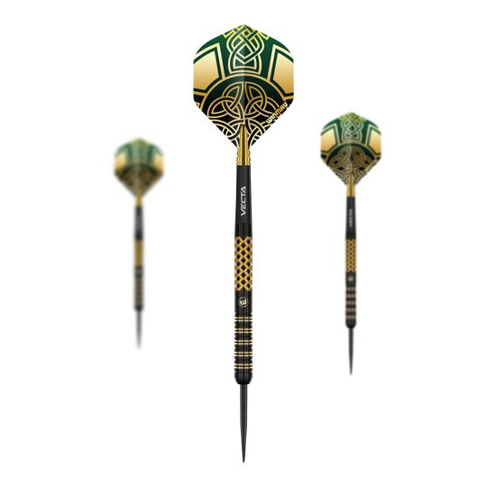 Fléchettes en acier Winmau Brendan Dolan Signature Series Das Bild zeigt die Winmau Brendan Dolan Signature Series Steeldarts. Es handelt sich um ein Set hochwertiger Steeldarts für Präzisionswurf.