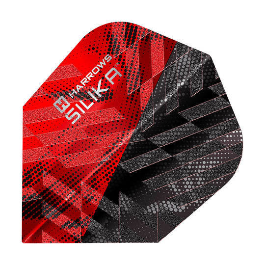 Harrows Silika Core 90 No6 Flights - Rot Harrows Silika Core 90 No6 Flights in Rot. Die Dart-Flights werden flach präsentiert.