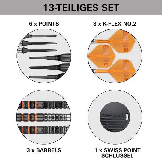 Fléchettes souples Target Raymond Van Barneveld 95K - 20g