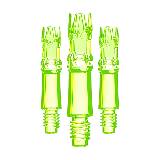 Tiges de rechange pour système L-L-Style - Jaune fluo Ein Set aus gelben leuchtenden Ersatzshafts ist zu sehen. Mehrere Shafts werden eng zusammen präsentiert.