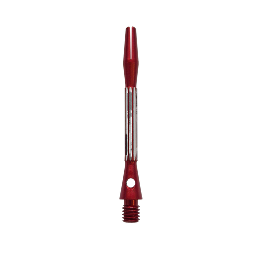 Tiges en aluminium Bulls NL Flash 2 - Rouge - 46 mm Das Foto zeigt die Bulls NL Flash 2 Aluminium Shafts in Rot, 46 mm lang. Die Shafts sorgen für mehr Haltbarkeit bei Dartpfeilen.