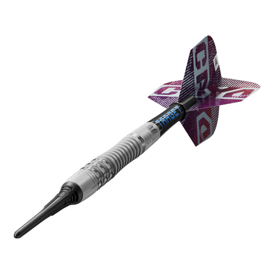 Das Produkt Target Cryo 13 Softdarts ist auf diesem Bild zu erkennen. Die Aufnahme unterstreicht die Merkmale der Darts.