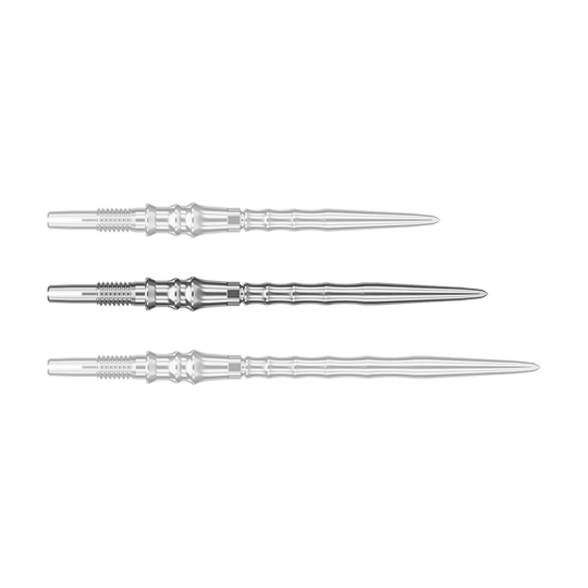 Pointes de fléchettes Target Japan Premium Swiss Point - Argent Hier sieht man eine einzelne silberne SwissPoint-Dartspitze mit 35 mm Länge. Die Spitze ist Teil der Target Japan Premium Serie.