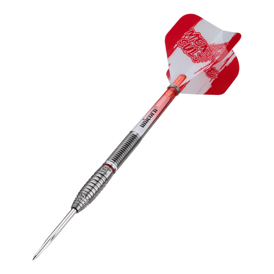 Fléchettes en acier Suljovic The Gentle à l'échelle de la licorne - 23 g Dieses Bild zeigt die Unicorn Mensur Suljovic The Gentle Steeldarts - 23g. Die Darts sind ein hochwertiges Produkt für Dartspieler.
