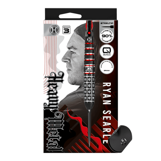 Fléchettes en acier à pointe rapide Ryan Searle série 3 de Harrow Hier sind die Harrows Ryan Searle Series 3 Quick Point Steeldarts abgebildet. Diese Steeldarts sind für präzises Dartspiel entwickelt.