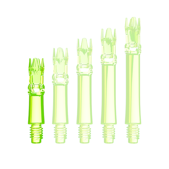 Tiges de rechange pour système L-L-Style - Jaune fluo Hier ist eine neongelbe Ersatzshaft abgebildet. Die Shaft wird von vorne gezeigt.