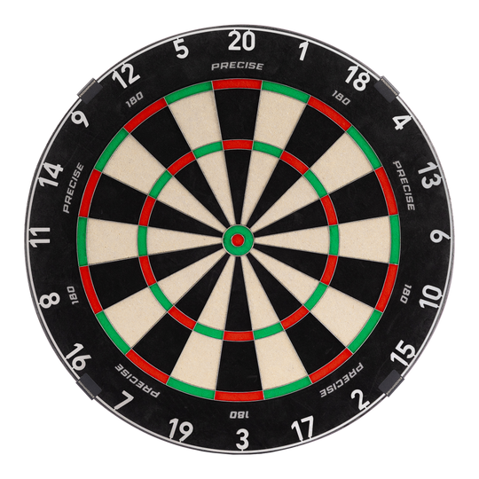 Cible de fléchettes Precise 180 Endorphine Steel avec anneau numéroté - Gris anthracite Das Bild zeigt das Precise 180 Endorphine Steeldartboard mit Nummernring in Gunmetal. Es handelt sich um eine moderne Dartscheibe für Präzisionswürfe.