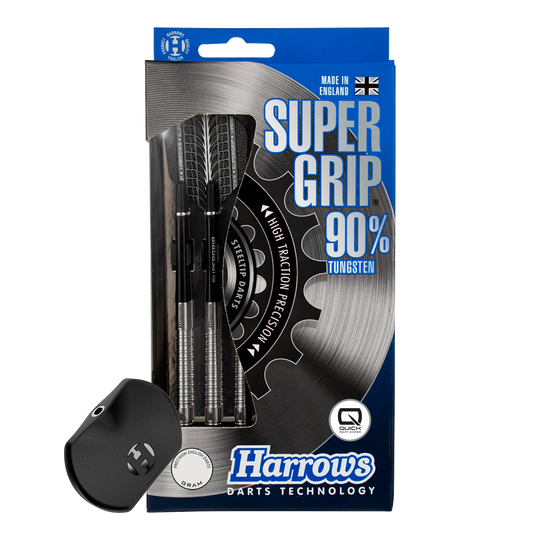 Fléchettes en acier Harrows Supergrip 90 Quick Point