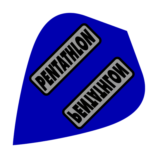 Vols de cerf-volant Pentathlon - Bleu Das Bild zeigt blaue Pentathlon Kite Flights. Sie werden als Zubehör für Dartpfeile verwendet.