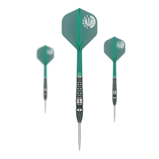 Fléchettes en acier Target Japan Prime Series PW GEN 3 Swiss Point - 23 g Das Bild zeigt ein Set der Target Japan Prime Series PW GEN 3 Swiss Point Steeldarts - 23g. Das Set beinhaltet mehrere hochwertige Dartpfeile.