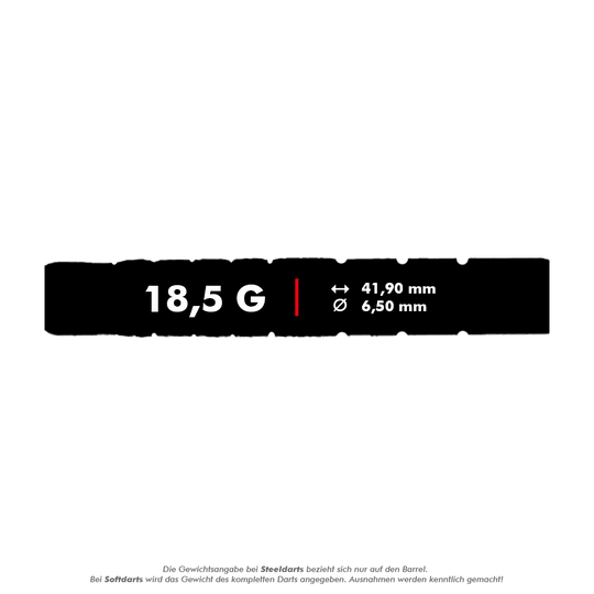 Fléchettes souples McDart 85 Tungsten V23 - 18,5 g