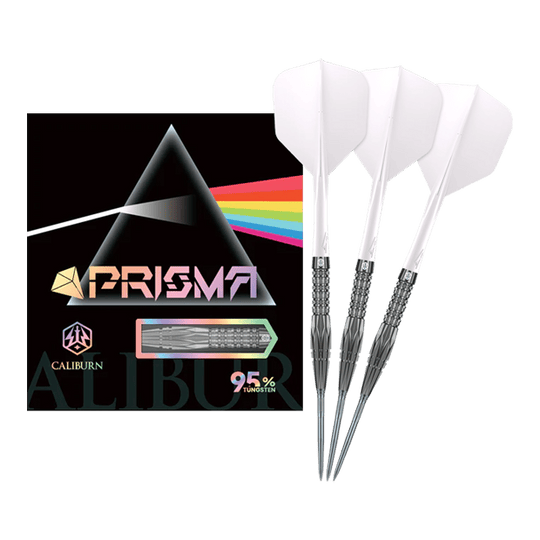 Fléchettes en acier Caliburn Prisma P1 - 19,5 g Caliburn Prisma Steeldarts - 19,5g. Dieses Produkt ist ideal für Dartspieler, die Wert auf Qualität legen.