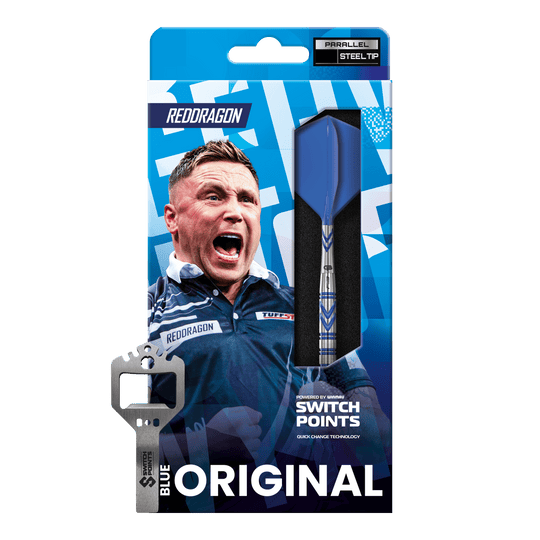 Fléchettes en acier Red Dragon Gerwyn Price Blue Original Switch Point Gezeigt werden hier die Red Dragon Gerwyn Price Blue Original Switch Point Steeldarts. Das Modell bietet eine zuverlässige Handhabung und modernes Design.