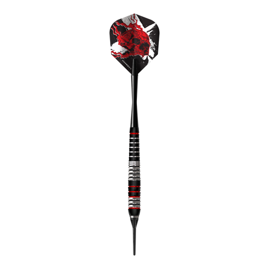 Abgebildet sind die Harrows Heavy Metal Ryan Searle Brass Softdarts. Diese Softdarts zeichnen sich durch ihre schwere Bauweise und hochwertige Verarbeitung aus.
